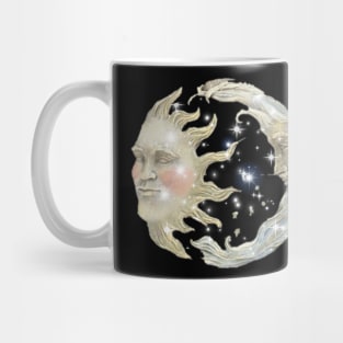 moon looking at the sun Mug